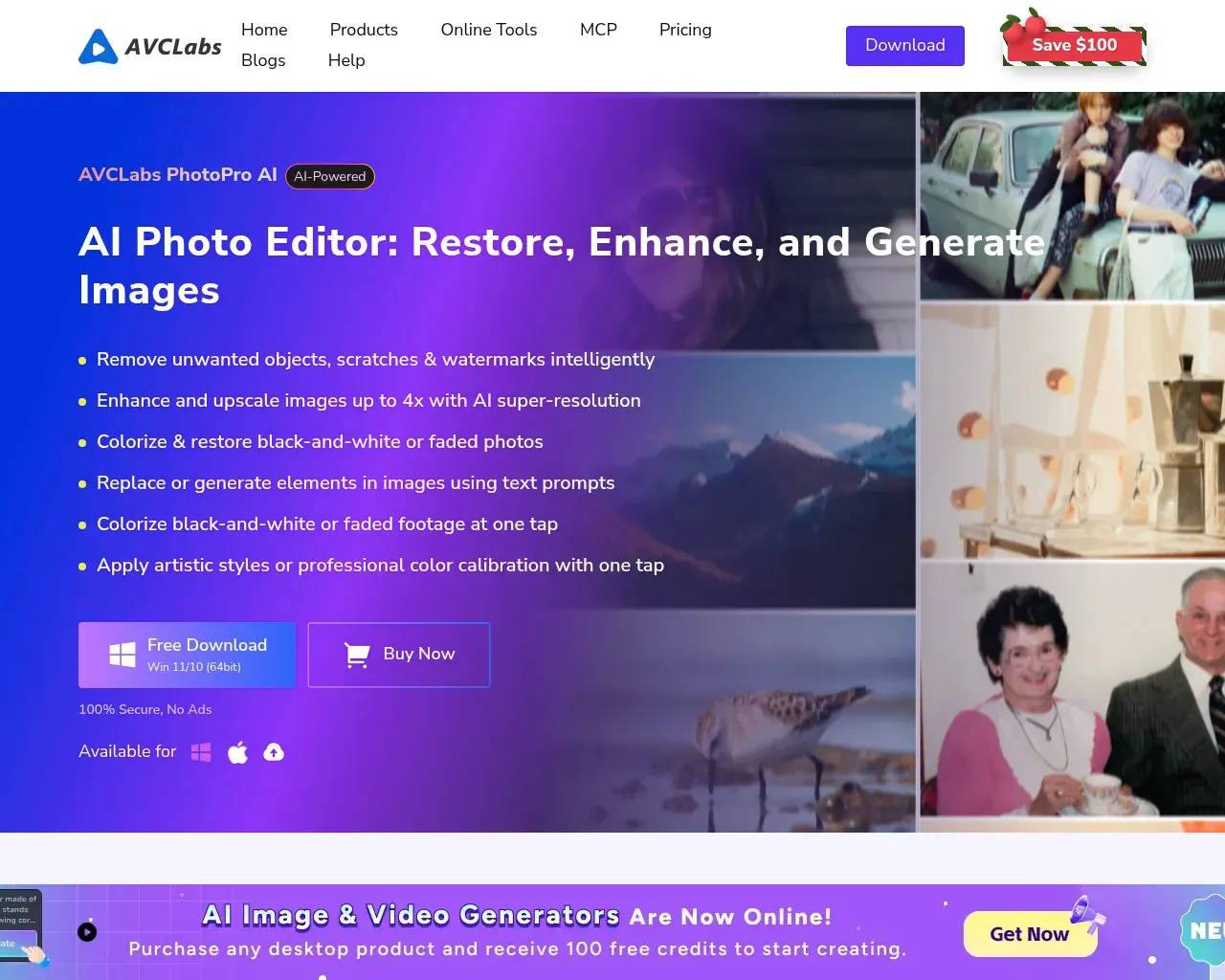 AVCLabs PhotoPro AI homepage screenshot