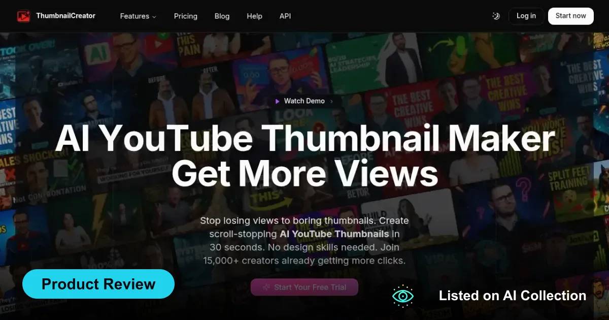 ThumbnailCreator.com: creador de miniaturas de YouTube con IA thumbnail