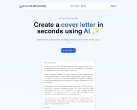 AI Cover Letter Generator screenshot