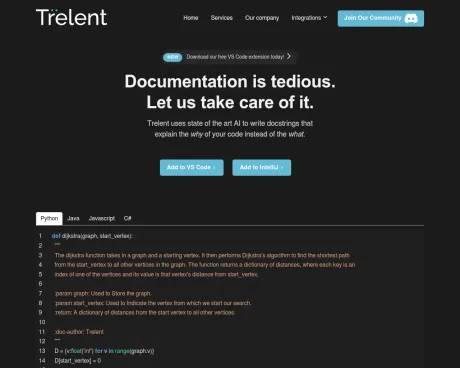 AI Docstrings screenshot