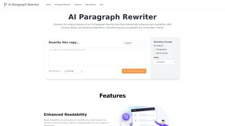 AI Paragraph Rewriter screenshot
