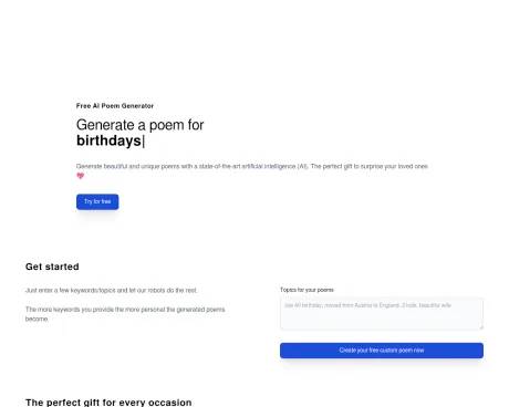 AI Poem Generator screenshot
