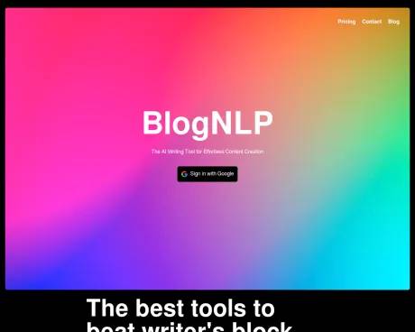 BlogNLP screenshot