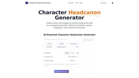 Character Headcanon Generator screenshot