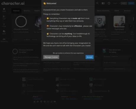 CharacterAI screenshot