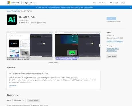 ChatGPT PopTalk screenshot