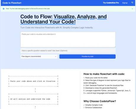 Code to Flow screenshot