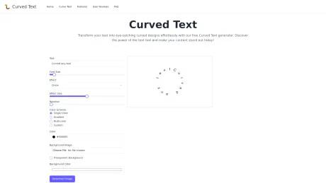 Curved Text screenshot