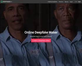 Deepfakesweb screenshot