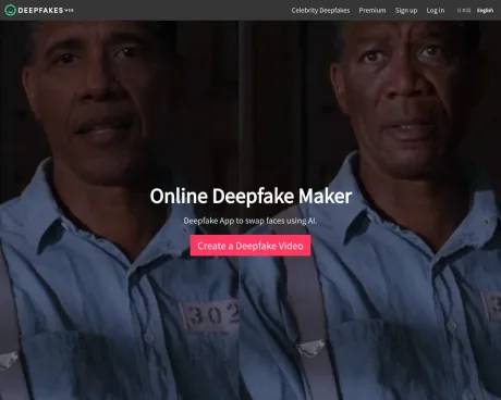 Deepfakesweb screenshot