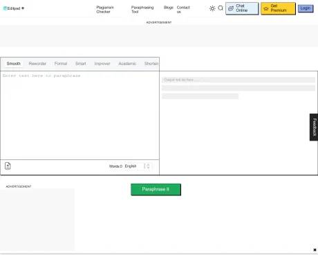 Editpad - paraphrasing-tool screenshot