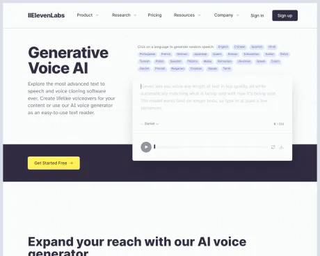 ElevenLabs screenshot