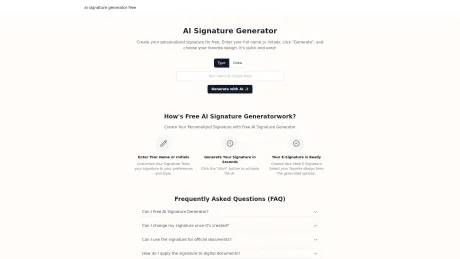 Free AI Signature Generator screenshot