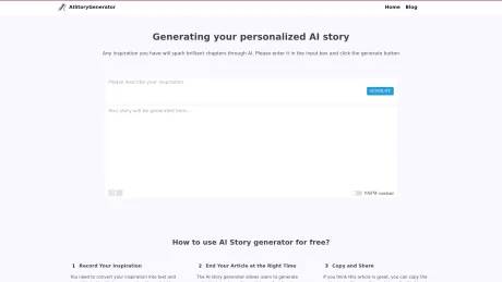 Free AI Story generator screenshot