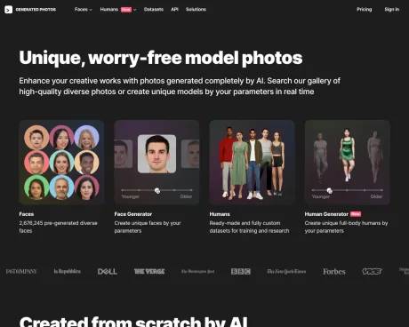 Generated Photos screenshot