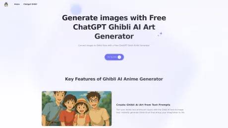 Ghibli AI: Free ChatGPT Ghibli AI Art Generator screenshot