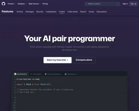 GitHub Copilot screenshot