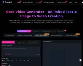 Grok AI Video Generator screenshot