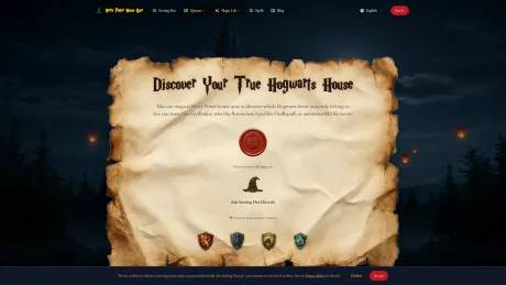 Harry Potter House Quiz ORG screenshot