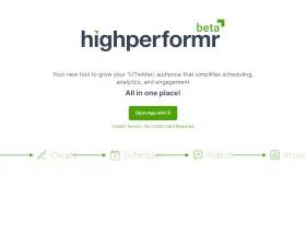 Highperformr AI - Twitter Analytics & Scheduling Software screenshot
