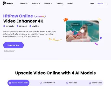 HitPaw Online Video Enhancer screenshot