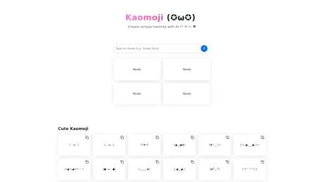 Kaomoji screenshot