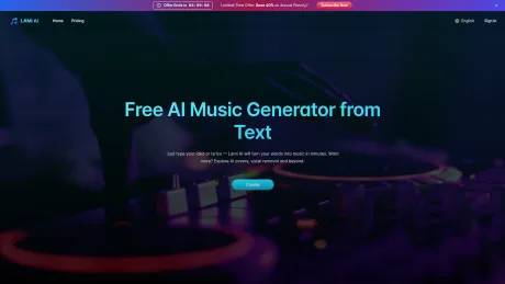 Lami.ai: Free AI Music Generator from Text screenshot