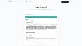 Lead Research Tool by Leap AI screenshot