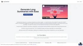 Long Summary screenshot