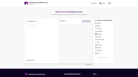 MachineTranslation.com screenshot
