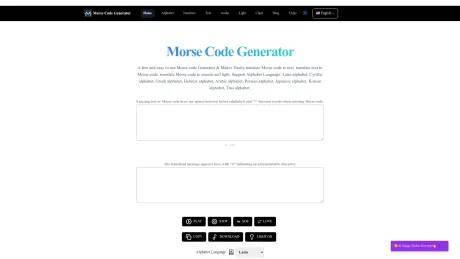Morse Code Generator screenshot