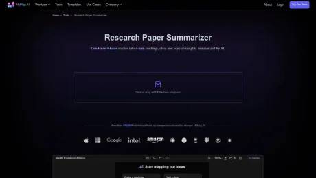 MyMap.AI Research Paper Summarizer screenshot