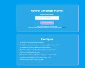 Natural Language Playlist screenshot