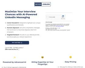 Never Jobless LinkedIn Message Generator screenshot