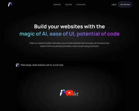 Palet: Website Builder screenshot