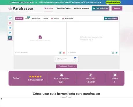 Parafrasear screenshot