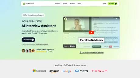 Parakeet AI screenshot