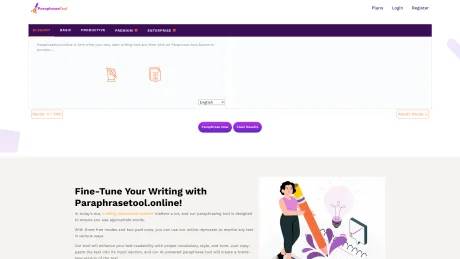 Paraphrase tool screenshot