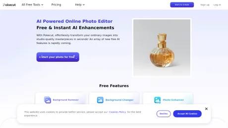 Pokecut-AI Powered Online Photo Editor screenshot