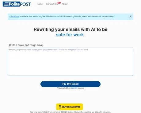 Politepost screenshot