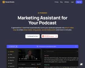 Recast Studio screenshot