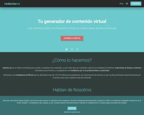 Redacta me screenshot