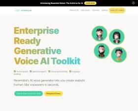 Resemble’s AI voice generator screenshot