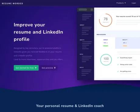 Resume Worded screenshot