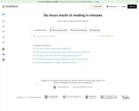 Scispace screenshot