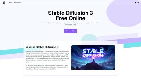 Stable Diffusion 3 AI Image Generator Free Online screenshot