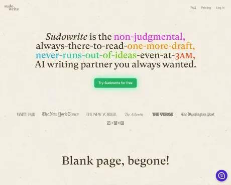 Sudowrite screenshot