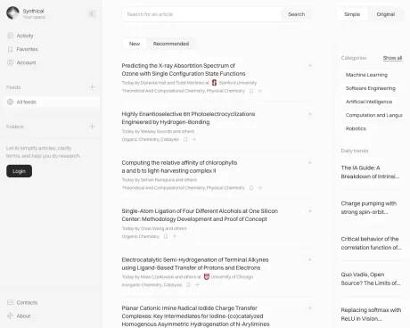 Synthical screenshot