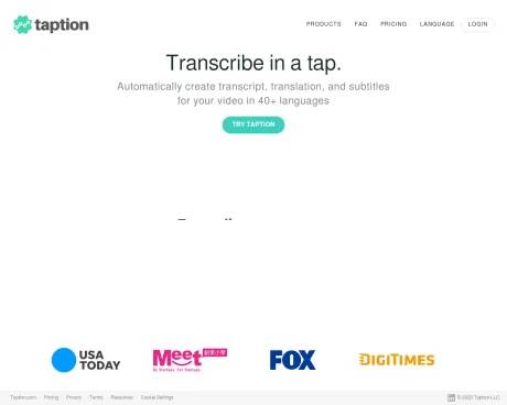 Taption screenshot