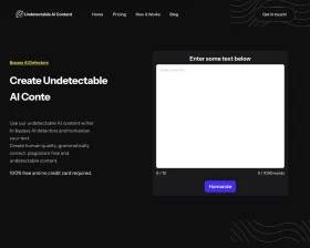 Undetectable AI screenshot